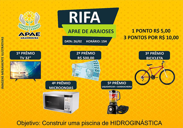 APAE de São Luís promove rifa para arrecadar recursos para compra